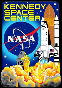 Kennedy Space Center Shuttle Poly kitchen magnet design